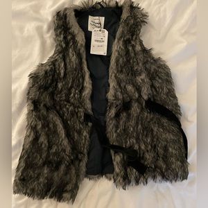 Zara kids faux fur vest